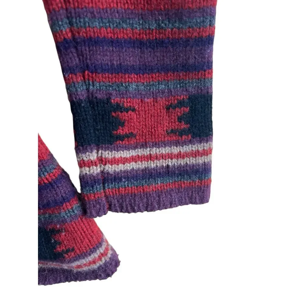 Fabulous Ralph Lauren 100% Lana Wool Aztec print turtle neck sweater M